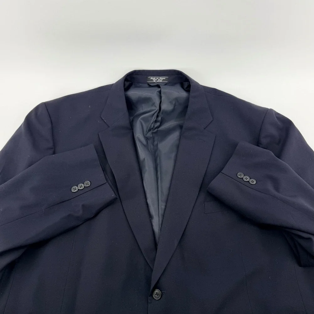 Bert Pulitzer Signature Collection Wool Blazer Navy Blue Sport Coat Mens 50R